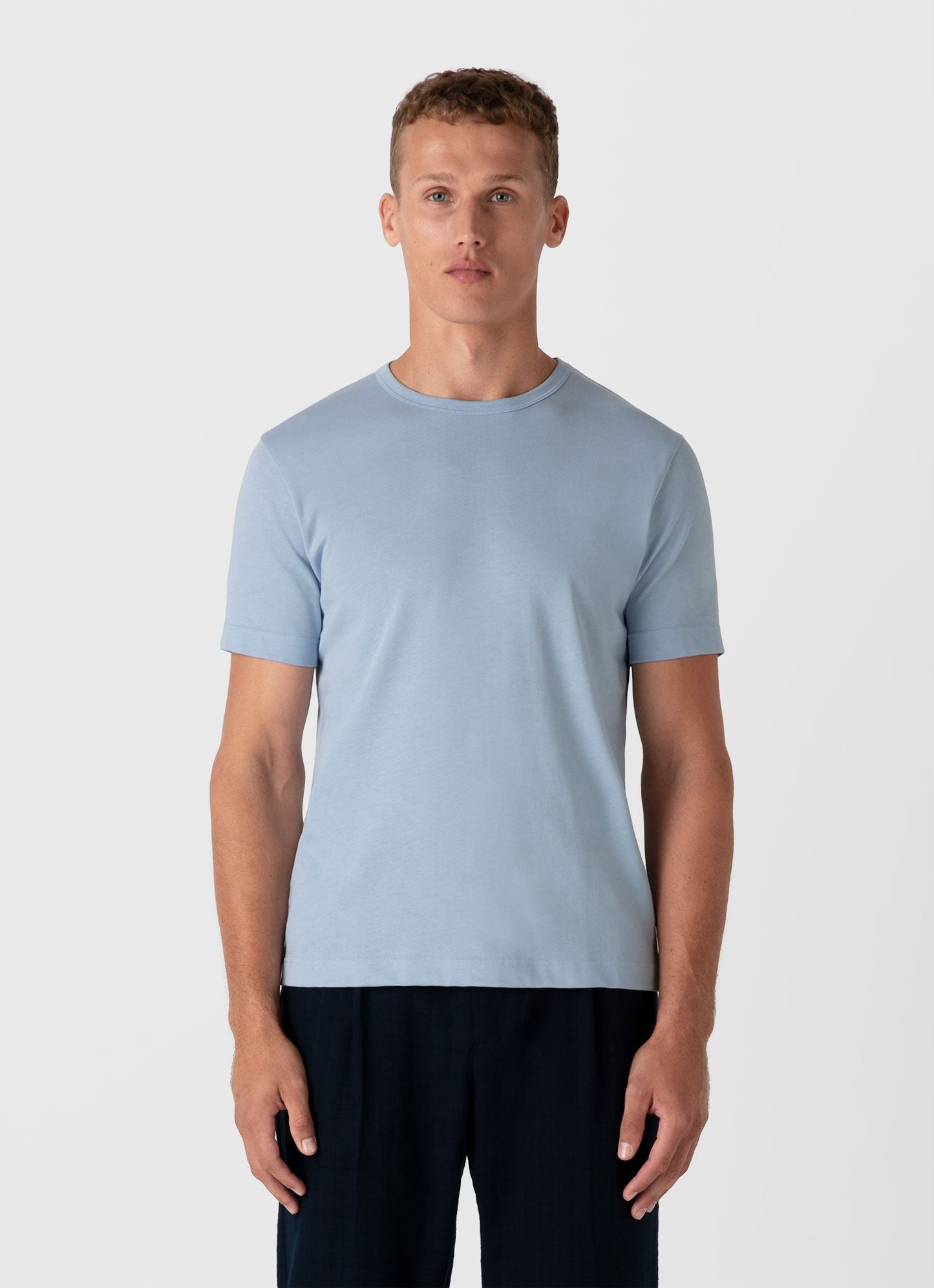 Mens Single Jersey Tshirt In Blue Mist Mtsh0187 Buvq