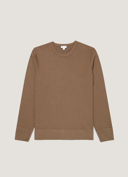 Men's Long Sleeve Cellulock Crew Neck in Dark Cedar