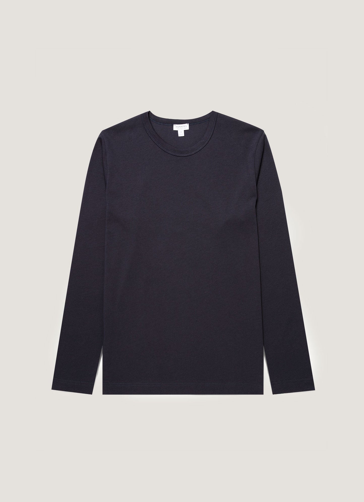 Mens Long Sleeve Heavyweight Jersey Tshirt In Navy Mtsh0206 Buaa