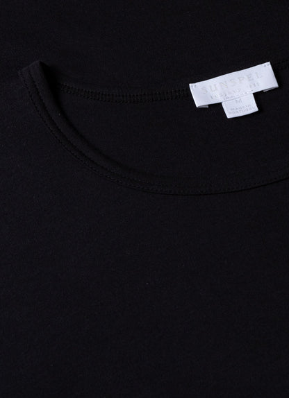 Mens Sea Island Cotton Underwear T Shirt Black