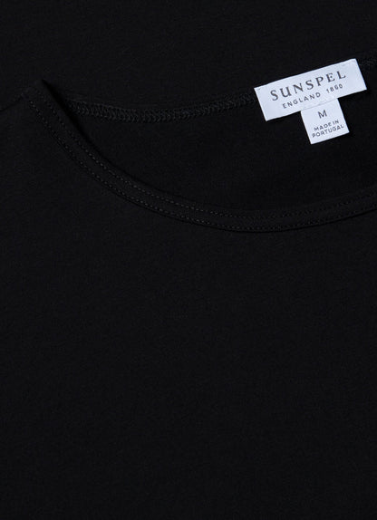 Mens Superfine Cotton Underwear T Shirt In Black Mtsh4001