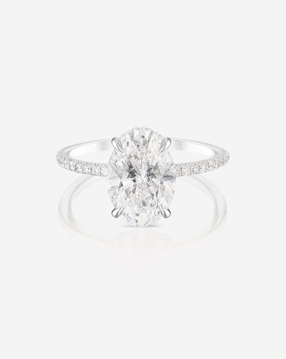 3.39 Oval Lab Diamond in Whisper Thin® with Pavé