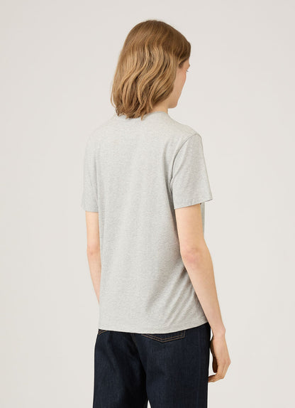 Womens Organic Cotton Boy Fit Tshirt In Grey Melange